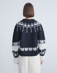 Lofty Silk-Wool Fair Isle Fringed Sweater