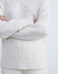 Cashmere Embellished Snowflake Mockneck Sweater