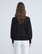 Plus-Size Cotton-Silk Tape Wide V-Neck Dolman Sweater