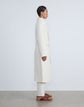 Plus-Size Wool-Cashmere Ribbed Double-Knit Silk Cardigan Coat