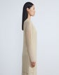 Silk Pleated Stripe Ribbed Cardigan