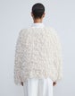 Cotton-Silk Tape Hand-Crochet Fringed Cardigan