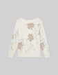 Hand-Embroidered Flora Bloom Cotton-Wool Chainette Sweater