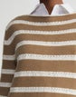 Stripe Sequined Cotton & Cashmere Sweater