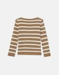 Petite Stripe Sequined Cotton & Cashmere Sweater