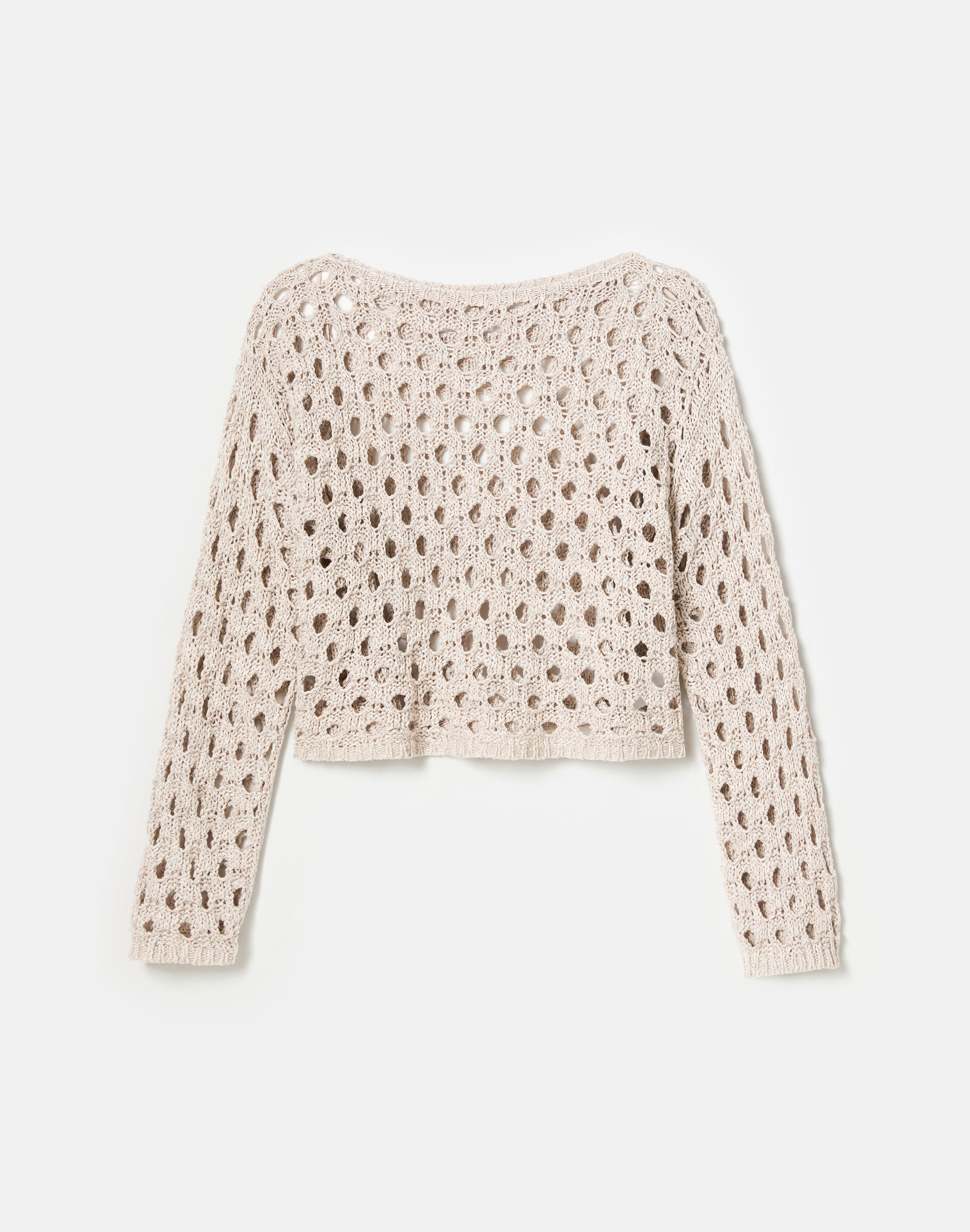 LAFAYETTE 148 LAFAYETTE 148 NY SUSTAINABLE LINEN-SILK CHAINETTE OPEN KNIT OVERSIZED SWEATER