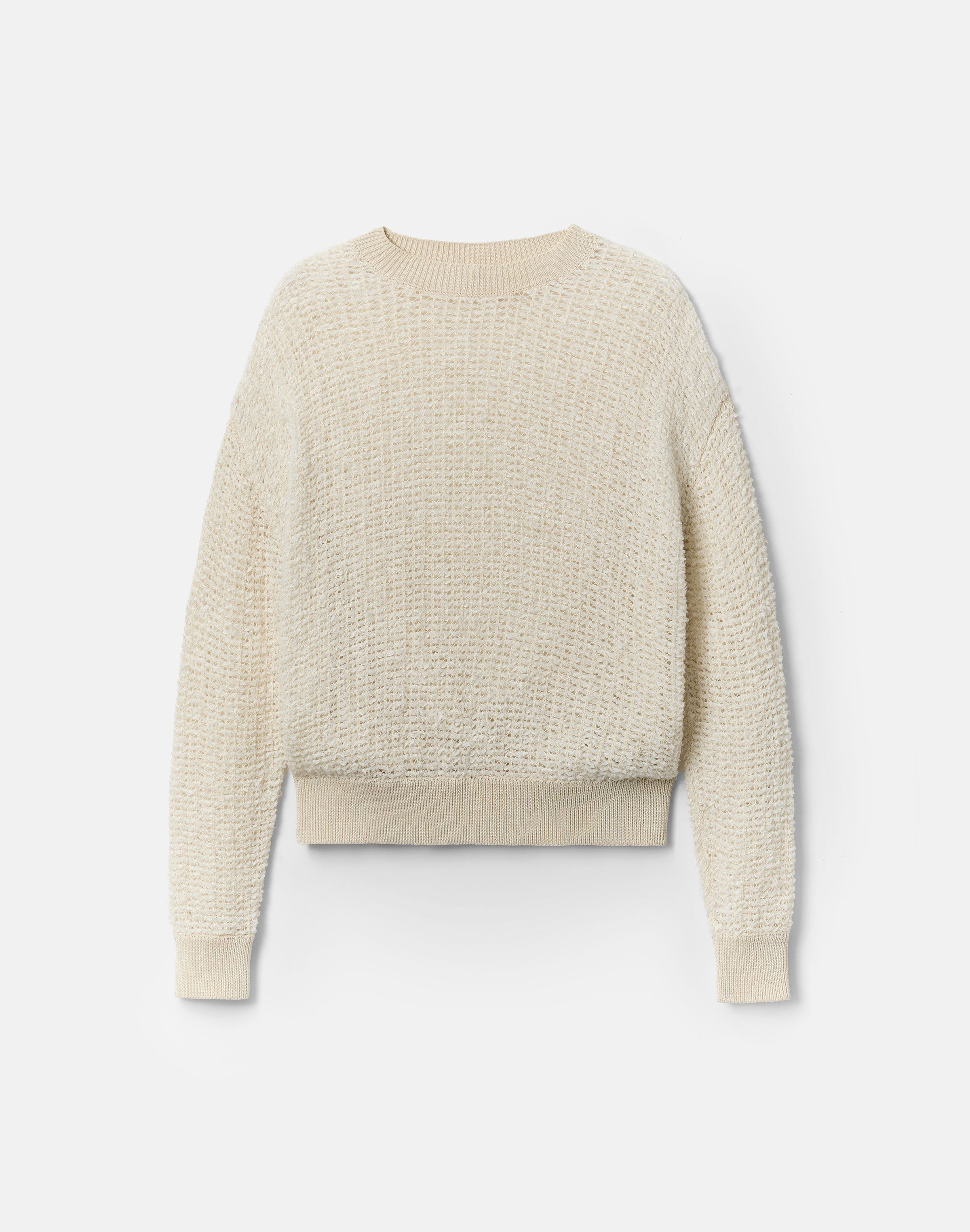 LAFAYETTE 148 LAFAYETTE 148 NY COTTON OPEN STITCH PULLOVER SWEATER