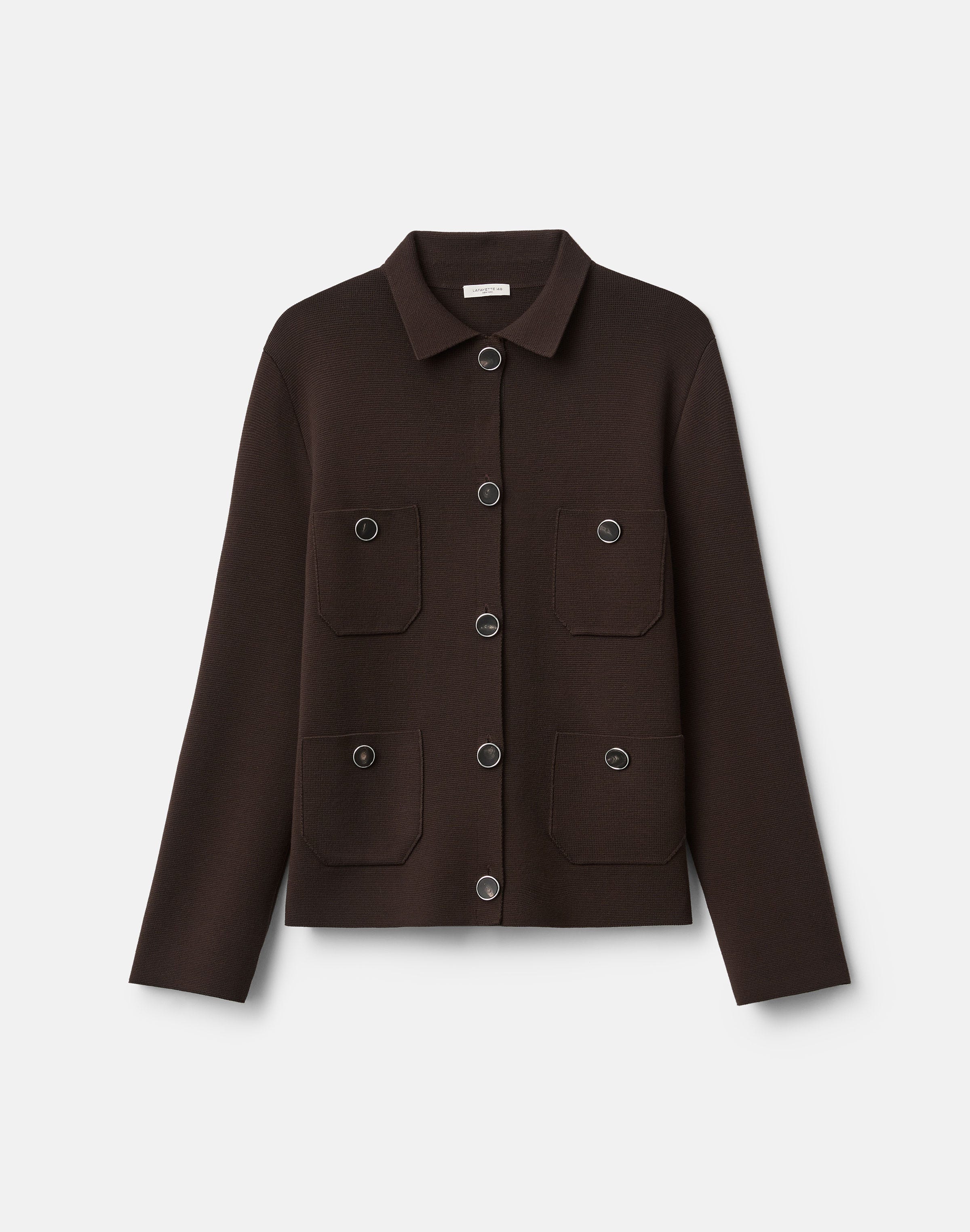 Plus-Size Responsible Matte Crepe Knit Jacket