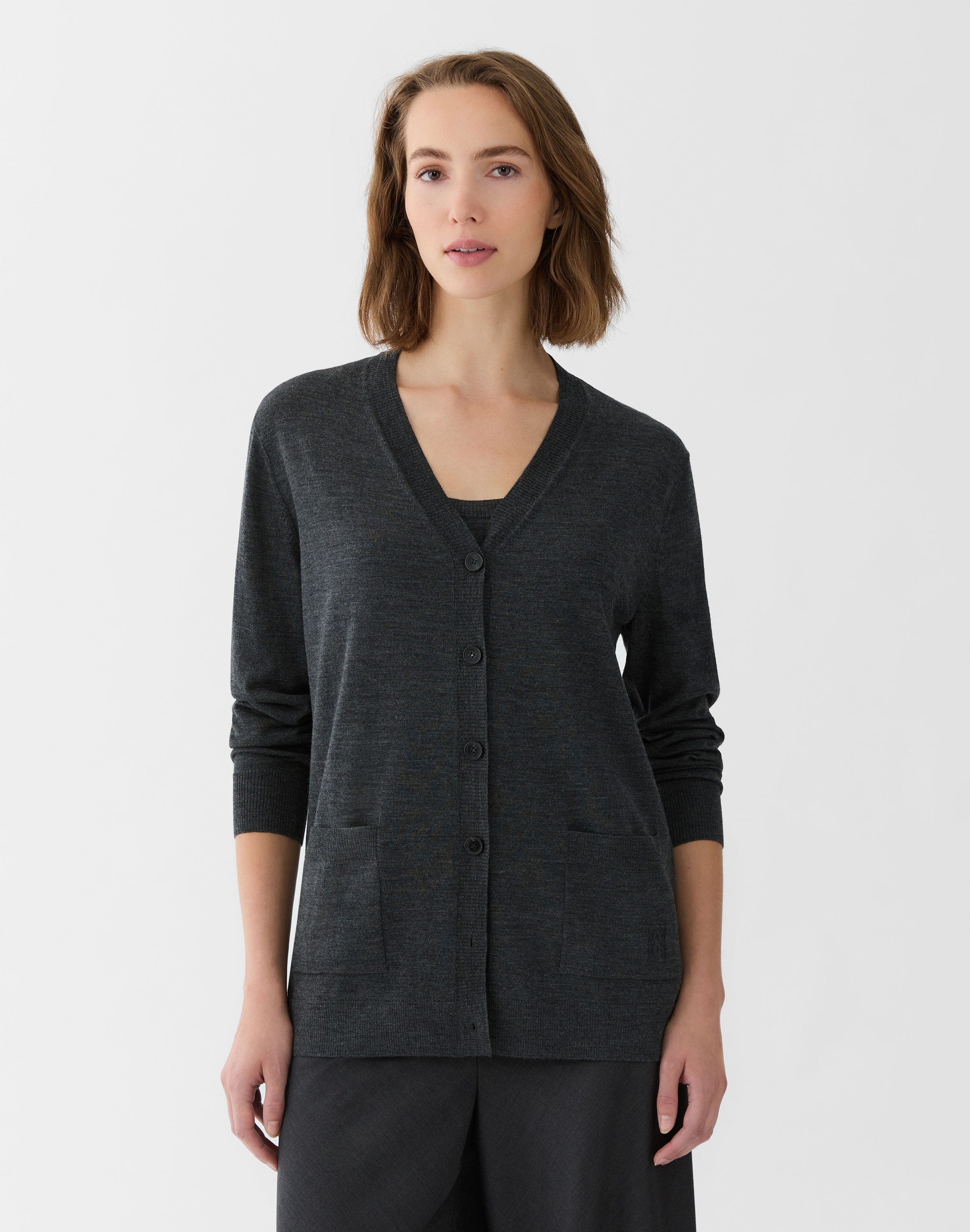 Petite Superfine Merino Wool Cardigan