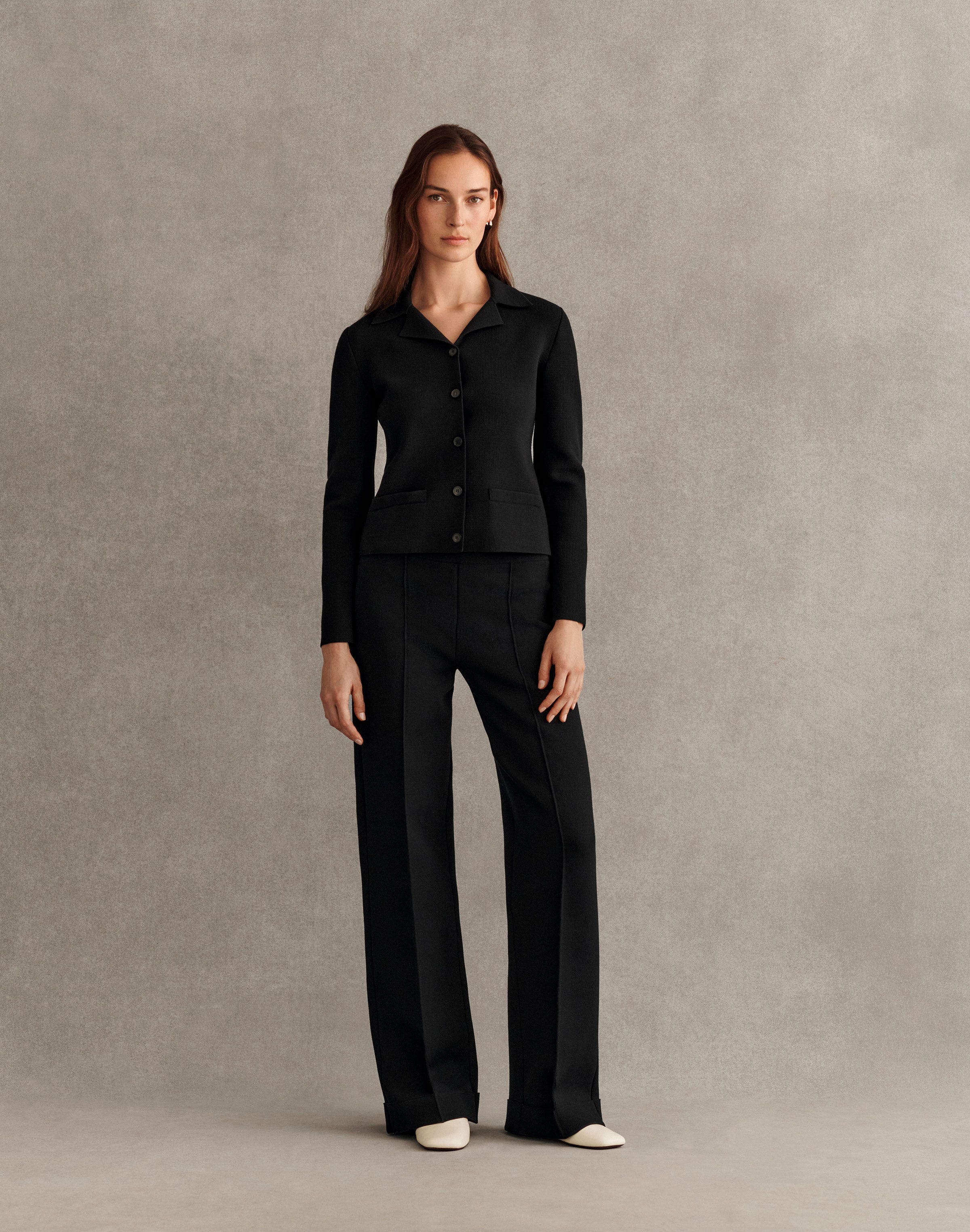 Matte Crepe Blazer and Thomas Pant
