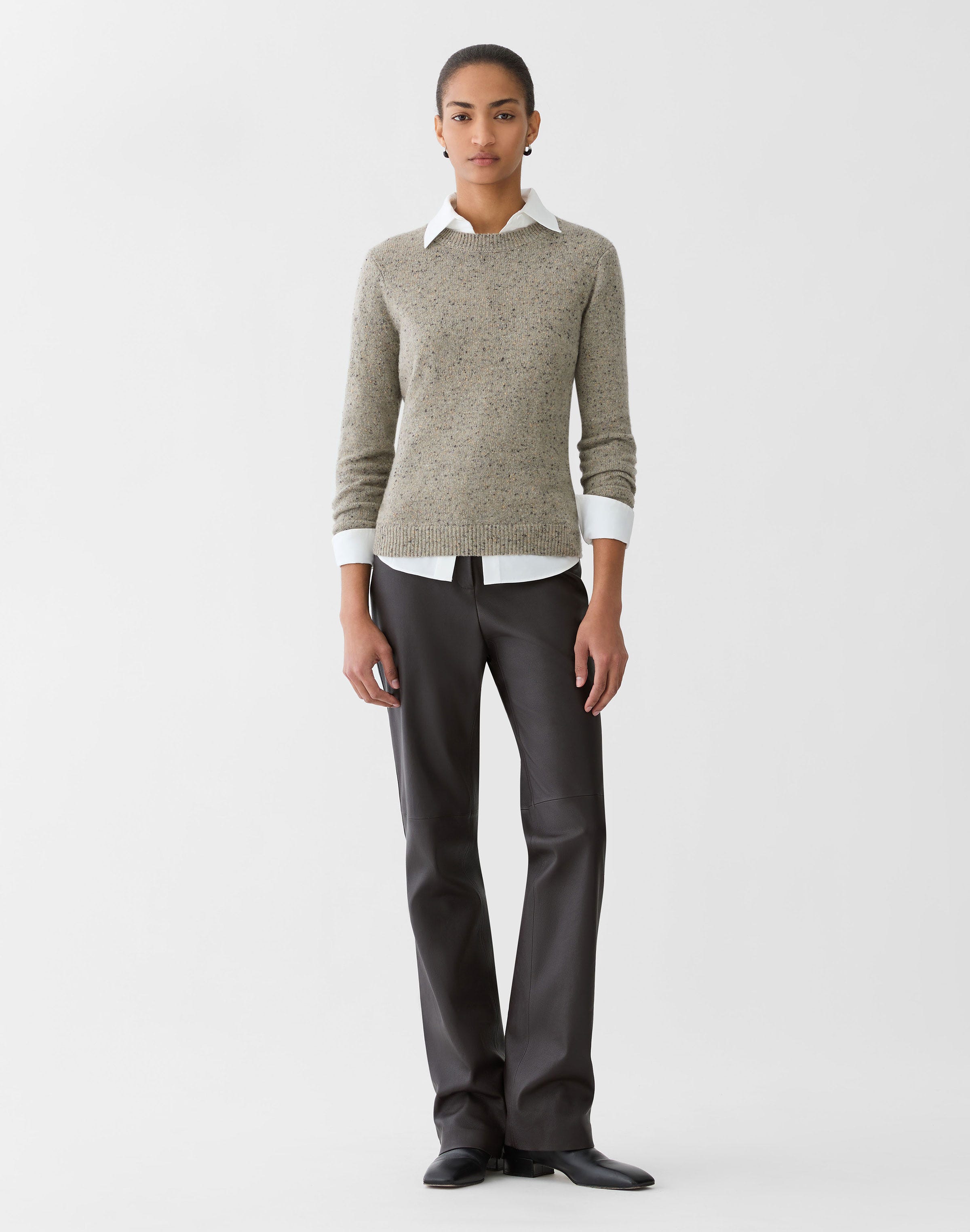 Cashmere Donegal Crewneck Sweater