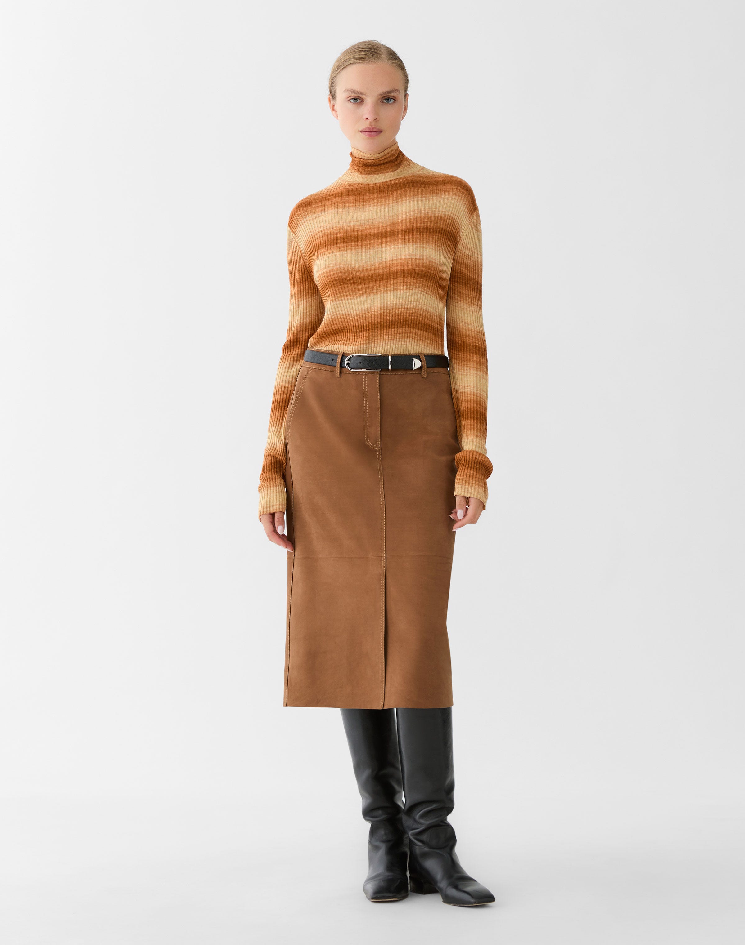 Horizon Stripe Viscose Ribbed Sweater