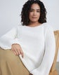 Plus-Size Cotton-Silk Scoop Neck Sweater